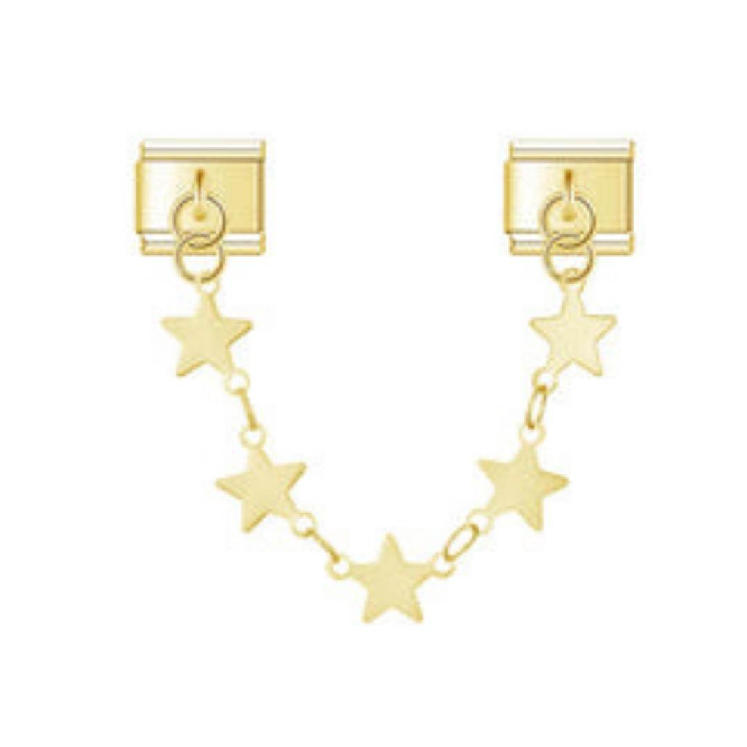 Charm Colgante Estrellas Dorada