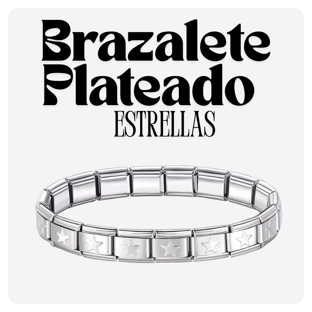 Brazalete Plateado Estrellas